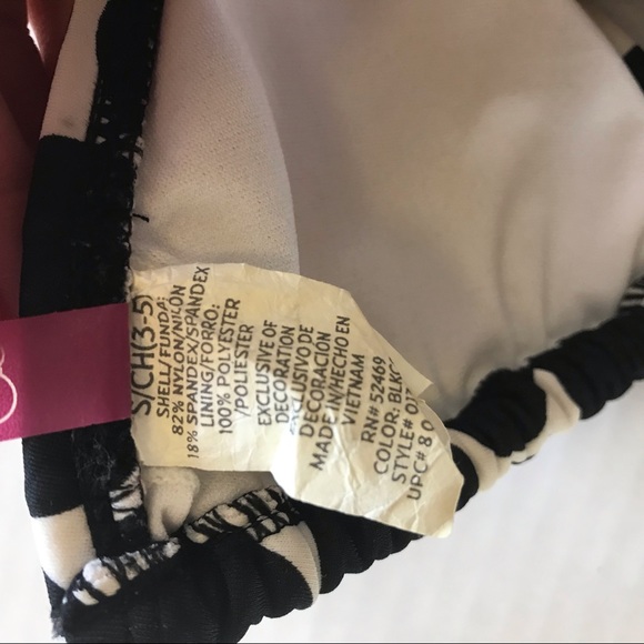 Black white polka dot string bikini top S - Picture 5 of 8